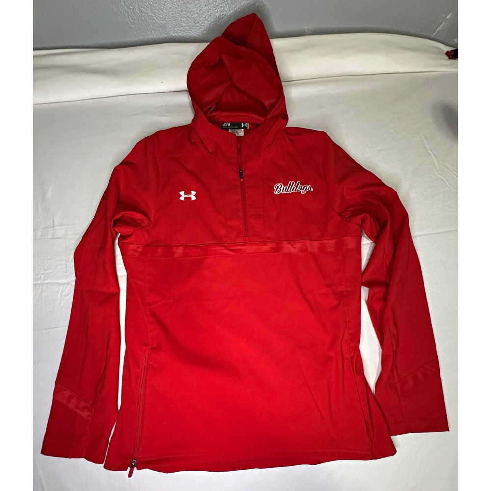 Under Armour Bulldogs Women's Hooded Hoodie Pullover Red Size M NCAA
